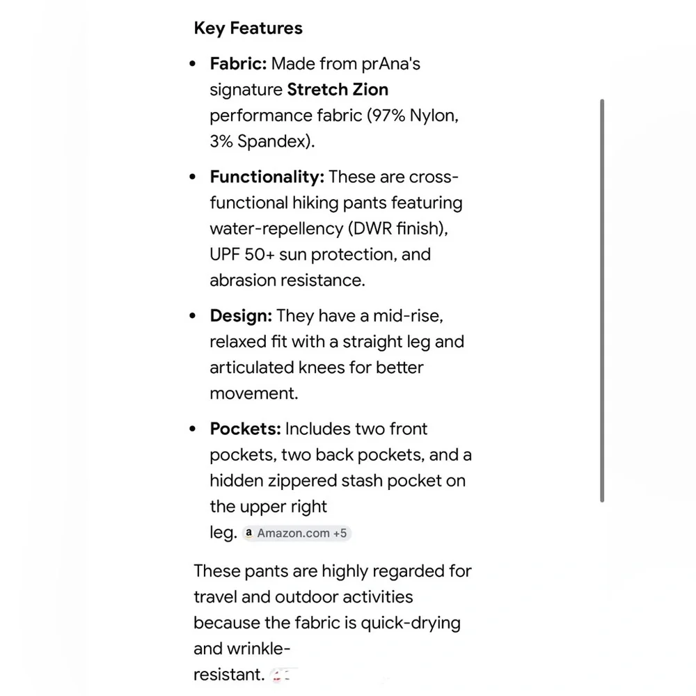 Prana Women’s Halle Performance Straight Pants Size 8 - Picture 9 of 9